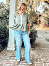 Giving Embroidered Top | Green