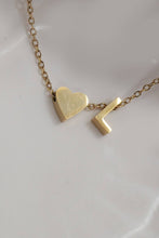 Heart Love Initial Necklace