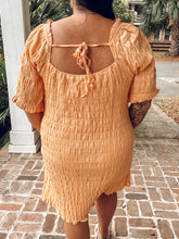 Mira Textured Dress | Apricot