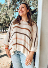 Chilly Striped Knit Sweater | Ivory