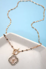 Rhinestone Rose Necklace