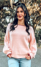 Decked Stitched Sweater | Pink