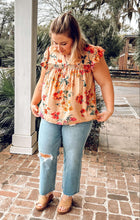 Bloom Info Floral Top | Taupe