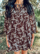 Fall Floral Babydoll Dress | Dark Chocolate