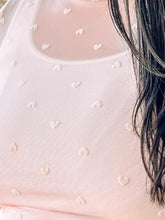 Mesh Heart Fitted Top | Blush