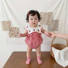 Strawberry Picnic Romper | Red