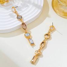 Shape Gemstone Linear Drop Earrings