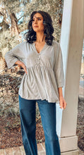 Far Away Oversize Babydoll Top | Grey