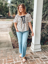 Bow Polka Dot Top | Cream