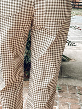 Gingham Barrel Pants | Brown