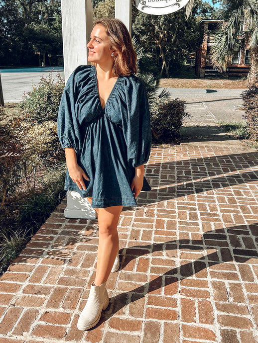 Dawn Denim Dress | Dark
