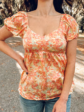 Floral Love Babydoll Top | Yellow