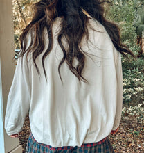 Bubble Hem Ruched Top | Natural