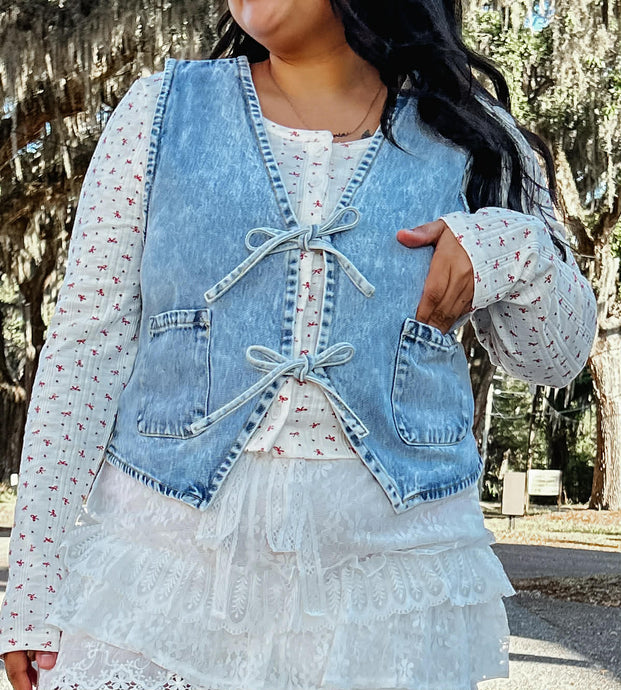 Bow Polka Top | Cream