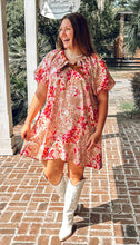 Fallon Floral Bow Dress | Brown
