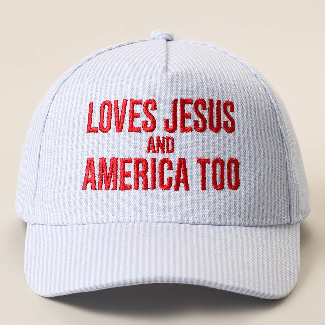 Loves Jesus + America Too Hat