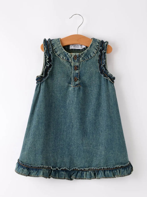 Vintage Denim Girls Dress