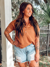 Could Be Button Curvy Top | Rust