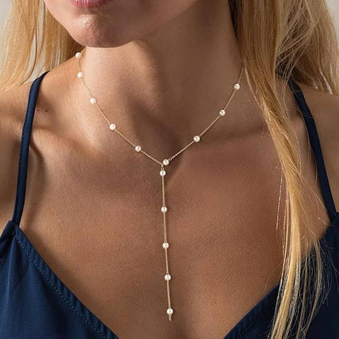 Pearl Y Necklace
