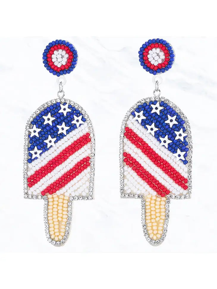 picture 1 Patriotic Popsicle Dangle Earrings