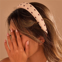 Polka Dot Padded Headband | Ivory