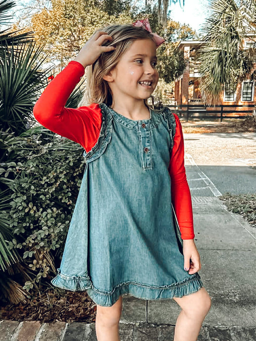 Vintage Denim Girls Dress