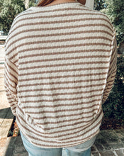 Wait Striped Dolman Top | Taupe
