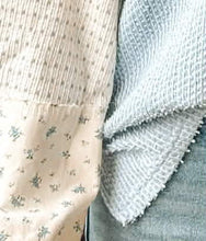 Floral Colorblock Top | Light Blue