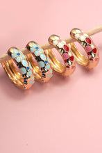 Huggie Hoop Floral Earring | Blue