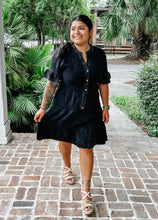 Mia Mineral Wash Dress | Black