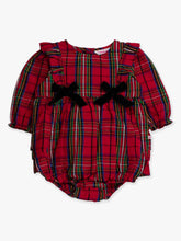 Nicholas Plaid Bubble Romper | Red