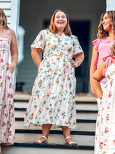 Spring Belted Midi Dress | White