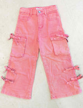 Wide Leg Bow Little Denim | Pink