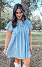 Darlin Pleated Mini Dress | Sky Blue