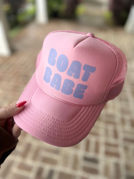Boat Babe Trucker Hat| Pink