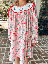 Winter Christmas Smock Dress | Pink