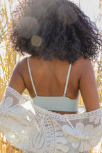 picture 2 back of Lace Longline Seamless Bralette girl wearing