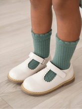 Scallop Hem Crew Socks | Sage