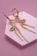 Rhinestone Bow Earring | Gold