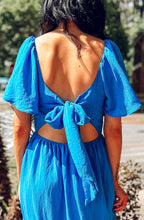 picture 2 back of Cool Summer Maxi Dress | Blue