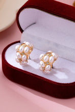 Pearl Cluster Stud Earrings | Gold