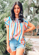 picture 2 woman in Candy Stripe Top | Multi