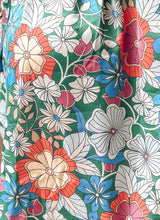 picture 3 close up of Jules Satin Floral Halter | Green