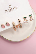 Cherry Stud Hoop Set | Gold
