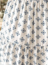 picture 3 close up of Geo Print Midi Dress | Blue