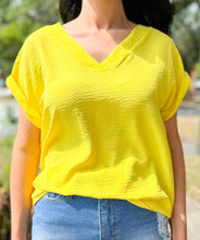 picture 4 front of Simply Perfect Top | Yellow