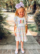 Colorful Crayon Plaid Dress
