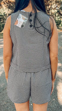 Gingham Top + Skort Set | Black