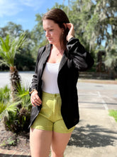 picture 2 woman wearing Cinched Open Front Blazer