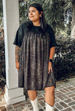 Mineral Washed Sweetheart Dress | Black